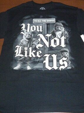 To all the Dawgs Kitty Cats say You Not Like Us Men's Black T Shirt